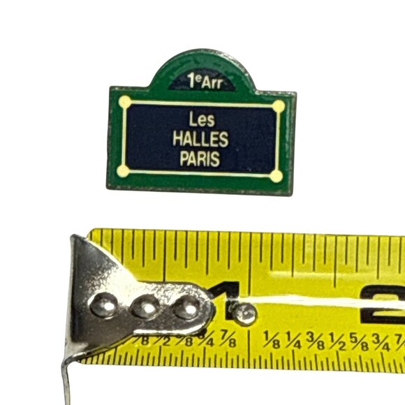 Les Halles Paris Street Sign Souvenir Pin Badge 1st Arrondissement France - Picture 5 of 5
